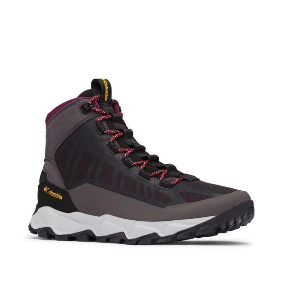 Columbia Flow Borough Boots Grey Yellow For Men's NZ52867 New Zealand